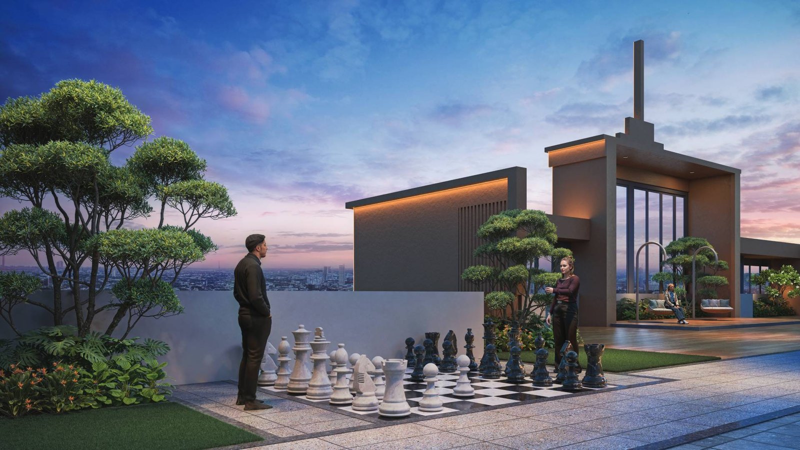 Dream Velmore rooftop big chess area